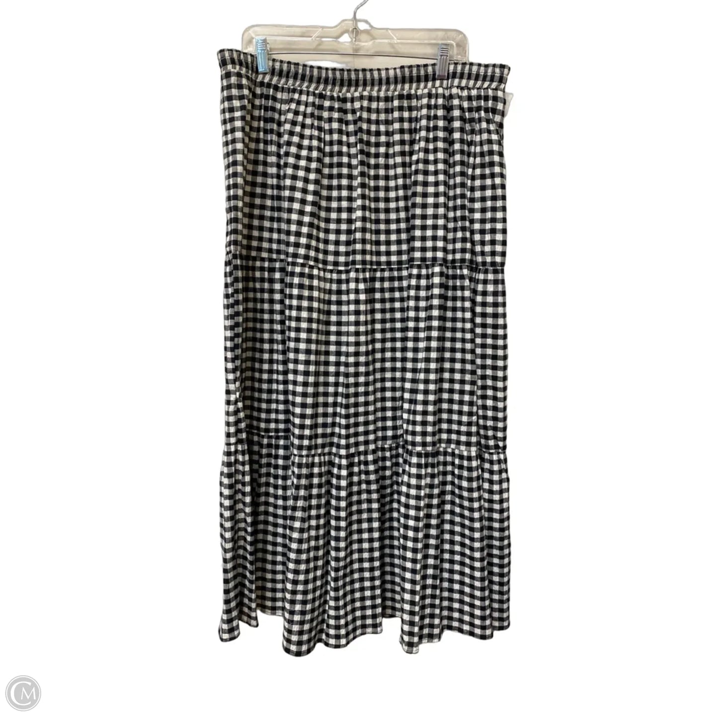 Skirt Maxi By Clothes Mentor In Black & White, Size: 3x