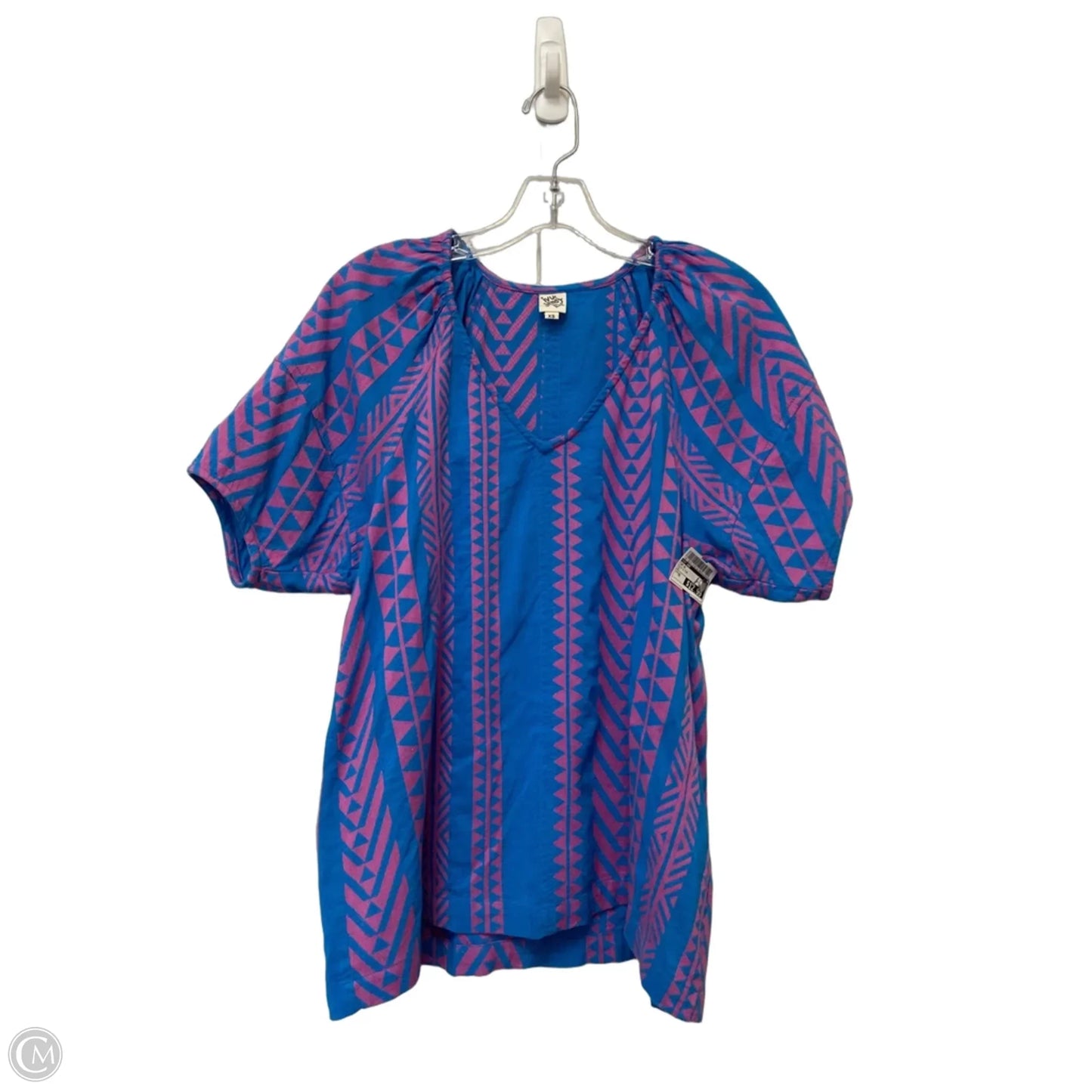 Top Short Sleeve By Ivy Jane In Blue & Pink, Size: Xs