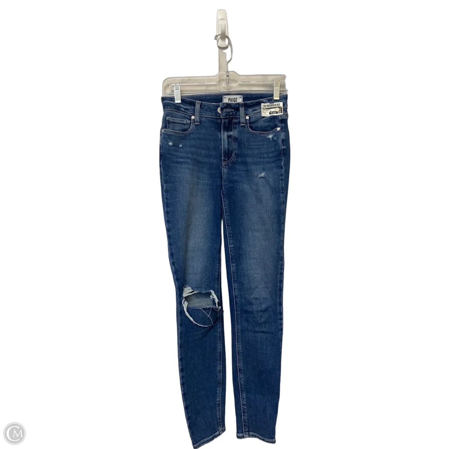 Jeans Skinny By Paige In Blue Denim, Size: 0
