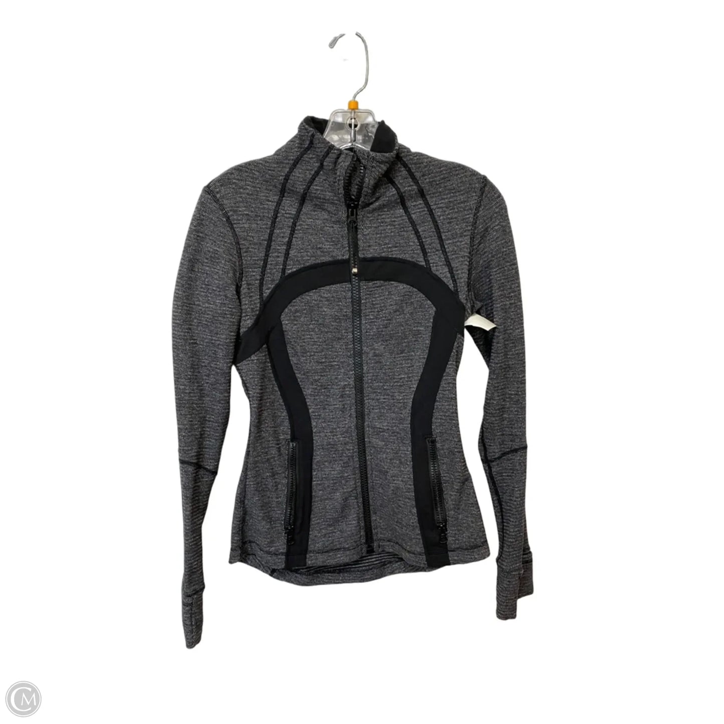 Athletic Jacket By Lululemon In Grey, Size: 4