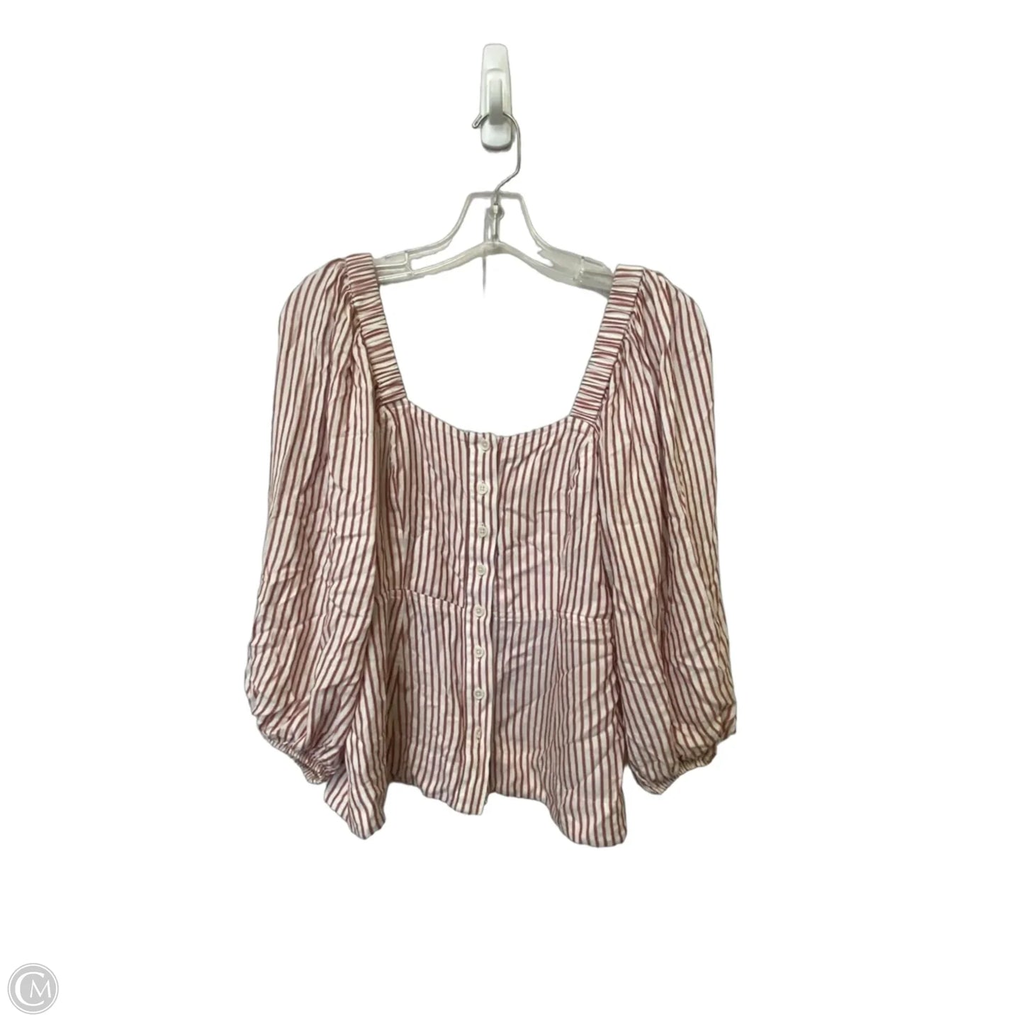 Top Short Sleeve By Cabi In Striped Pattern, Size: S