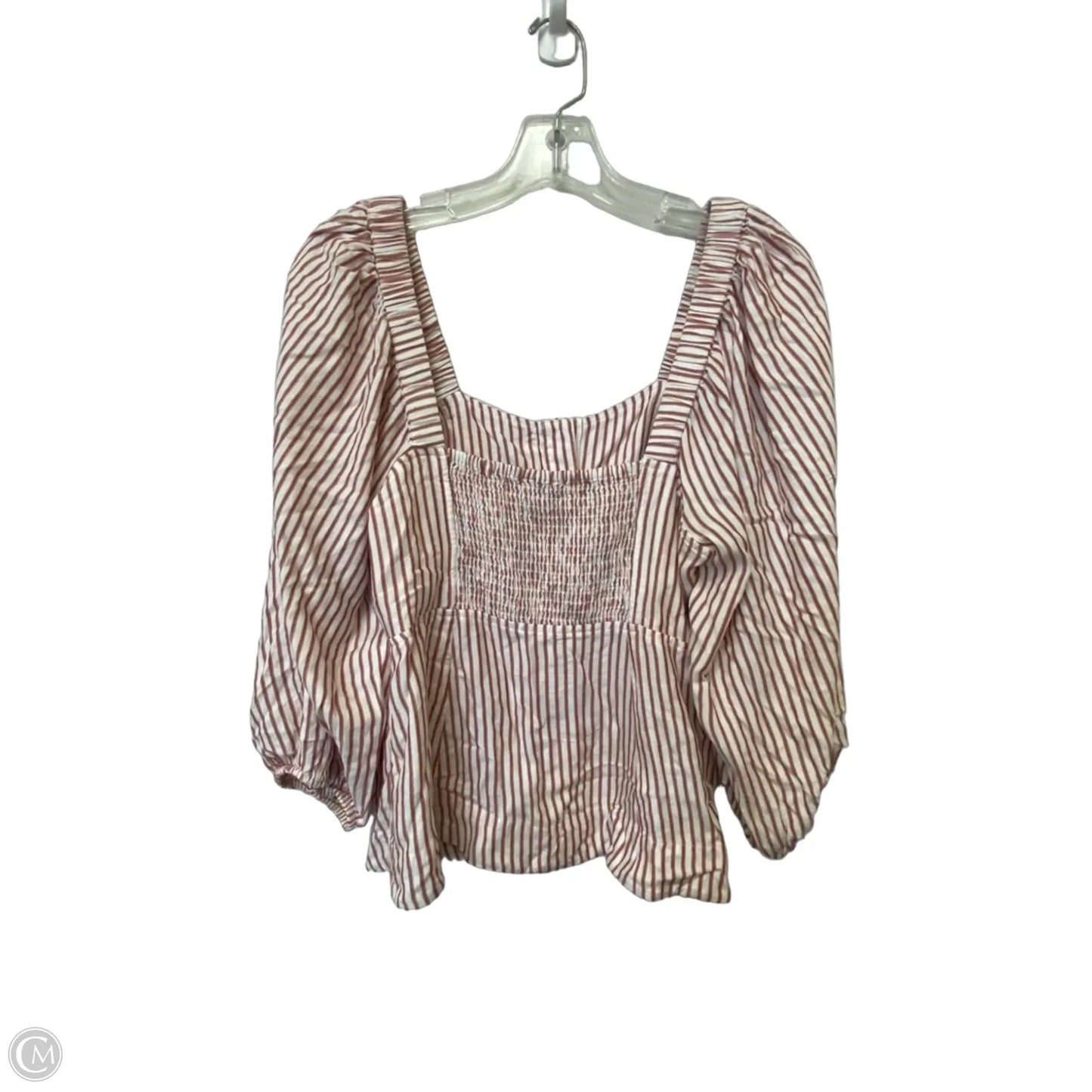 Top Short Sleeve By Cabi In Striped Pattern, Size: S