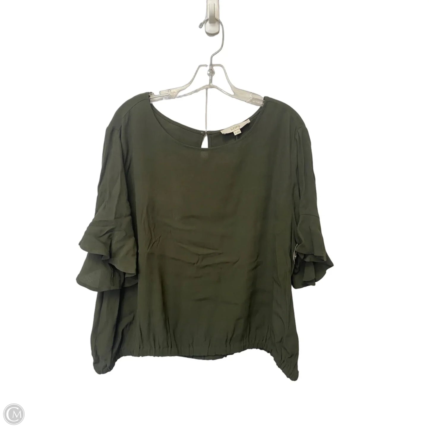 Top Short Sleeve Basic By Loft In Green, Size: Xl