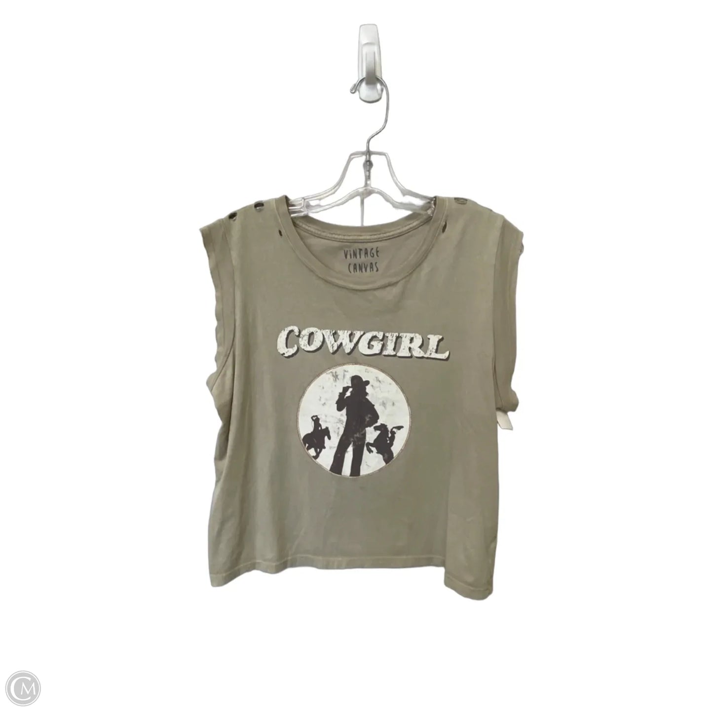 Top Sleeveless By Clothes Mentor In Taupe, Size: S
