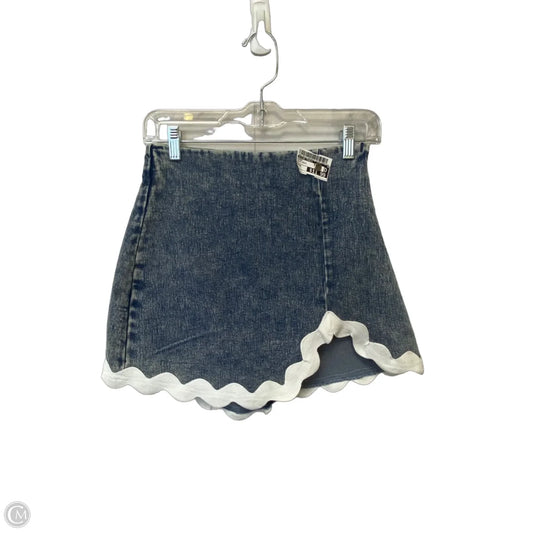 Skort By Flying Tomato In Blue Denim, Size: M