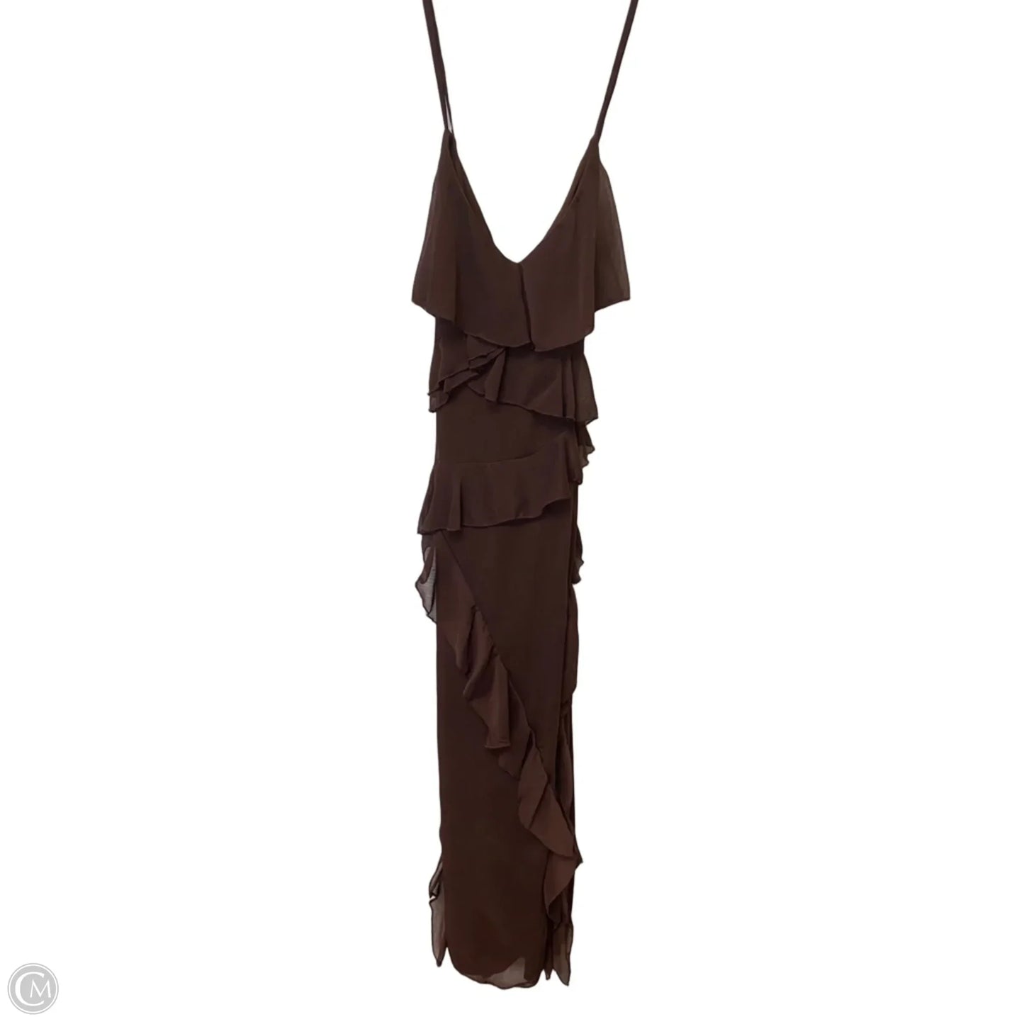 Dress Party Long By Clothes Mentor In Brown, Size: L
