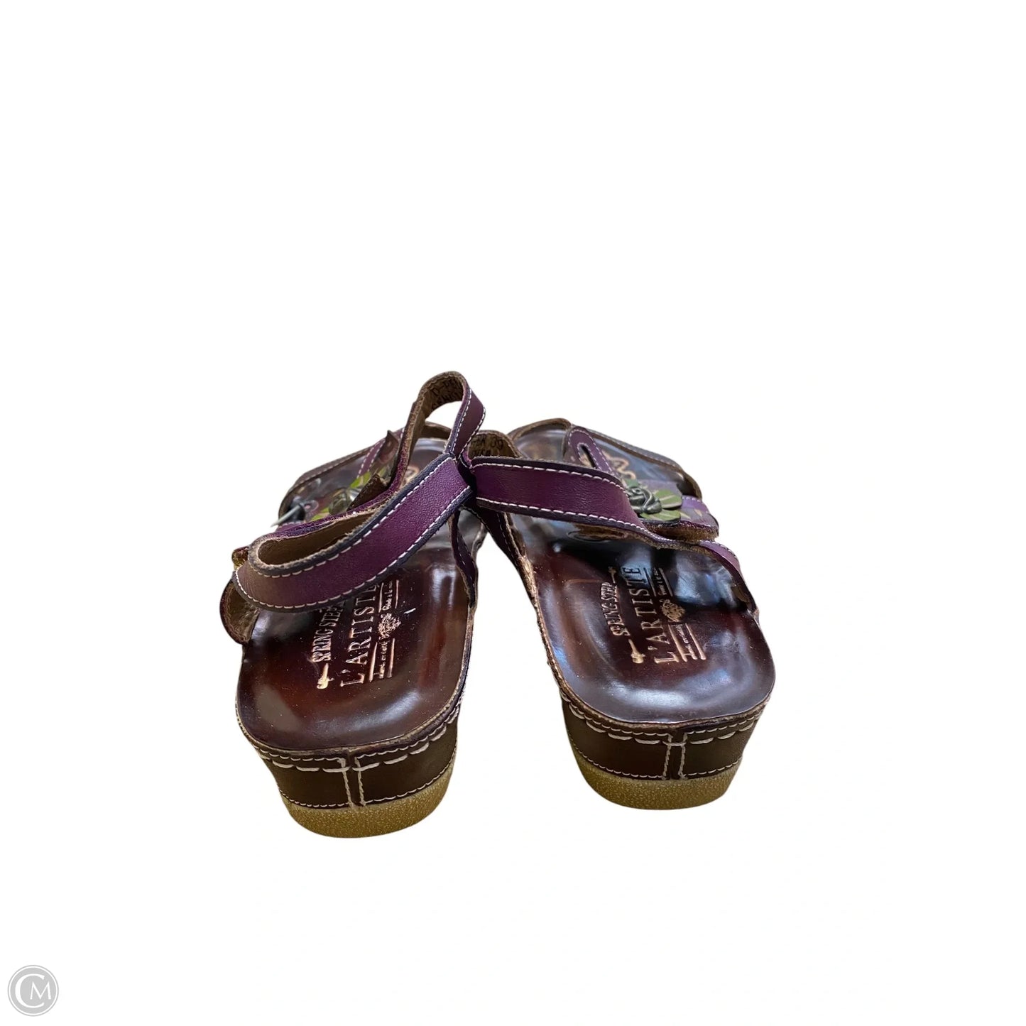 Sandals Heels Wedge By Spring Step In Floral Print, Size: 9