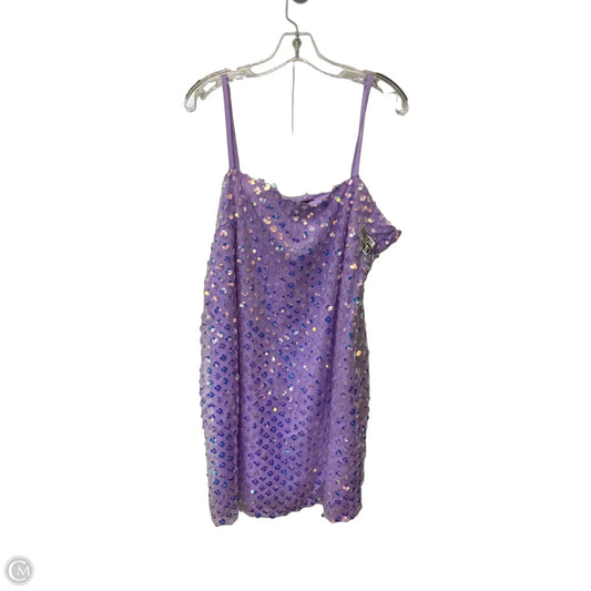 Dress Party Short By Forever 21 In Purple, Size: 2x