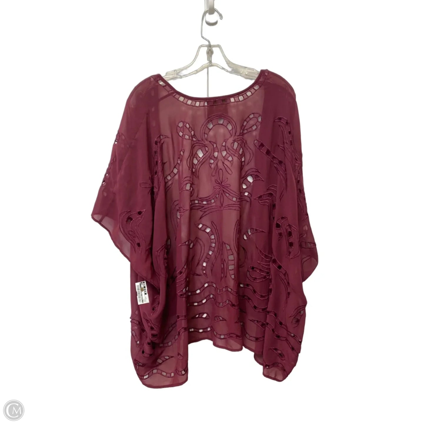 Shawl By Clothes Mentor In Maroon, Size: Osfm