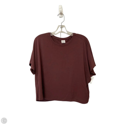 Top Short Sleeve Basic By Athleta In Maroon, Size: M