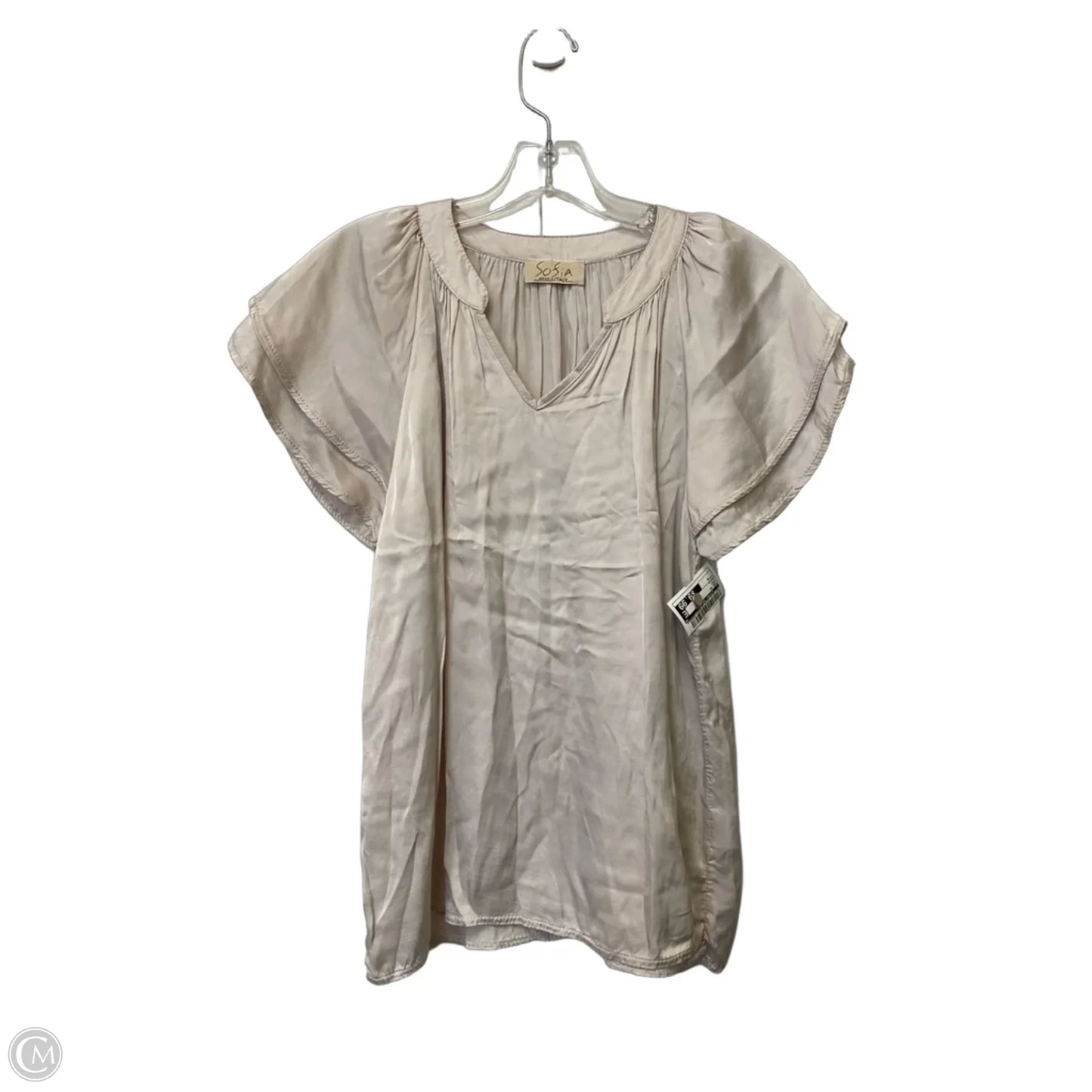 Top Short Sleeve By Clothes Mentor In Grey, Size: M