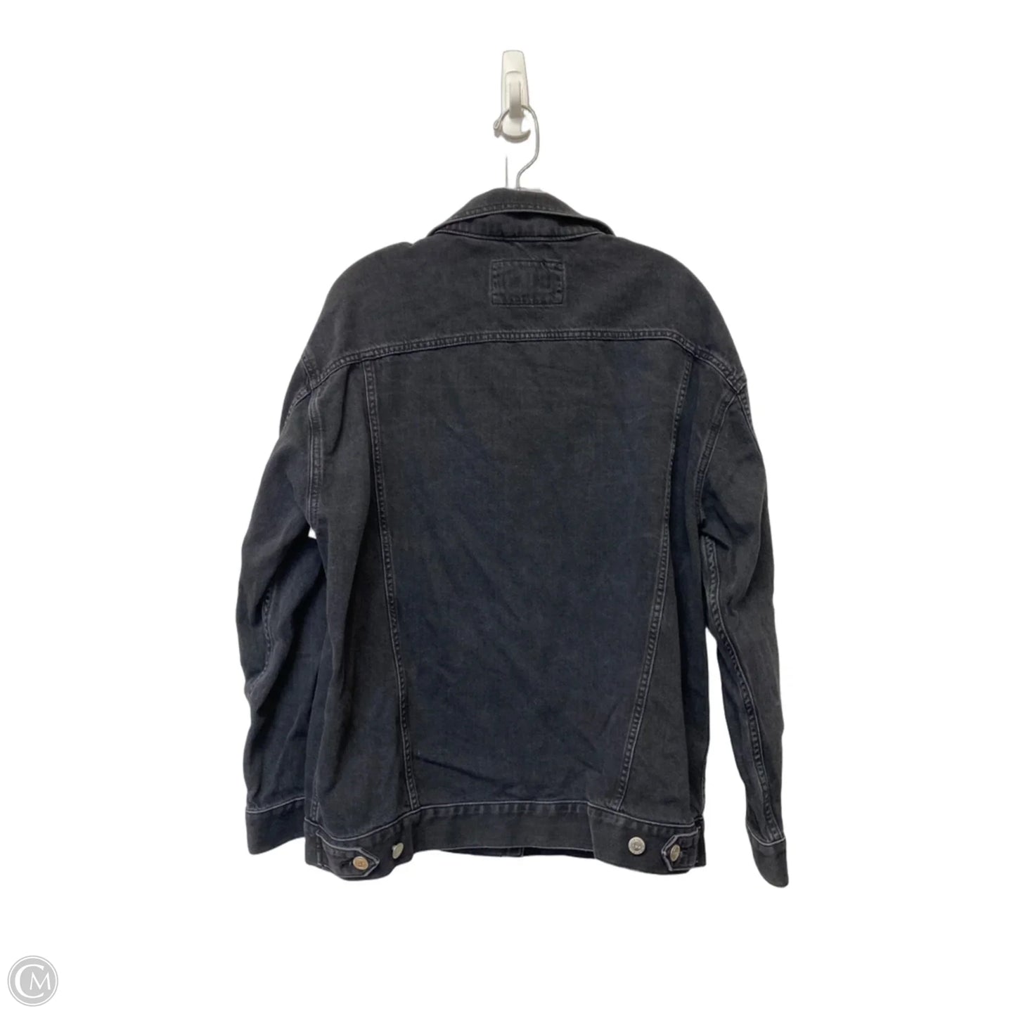 Jacket Denim By Loft In Black Denim, Size: M