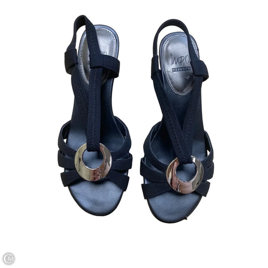 Sandals Heels Wedge By Impo In Black, Size: 7
