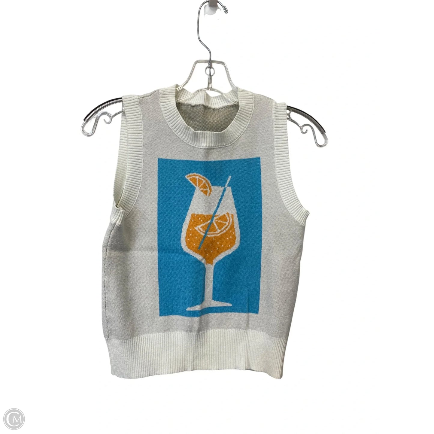 Top Sleeveless By Clothes Mentor In White, Size: M