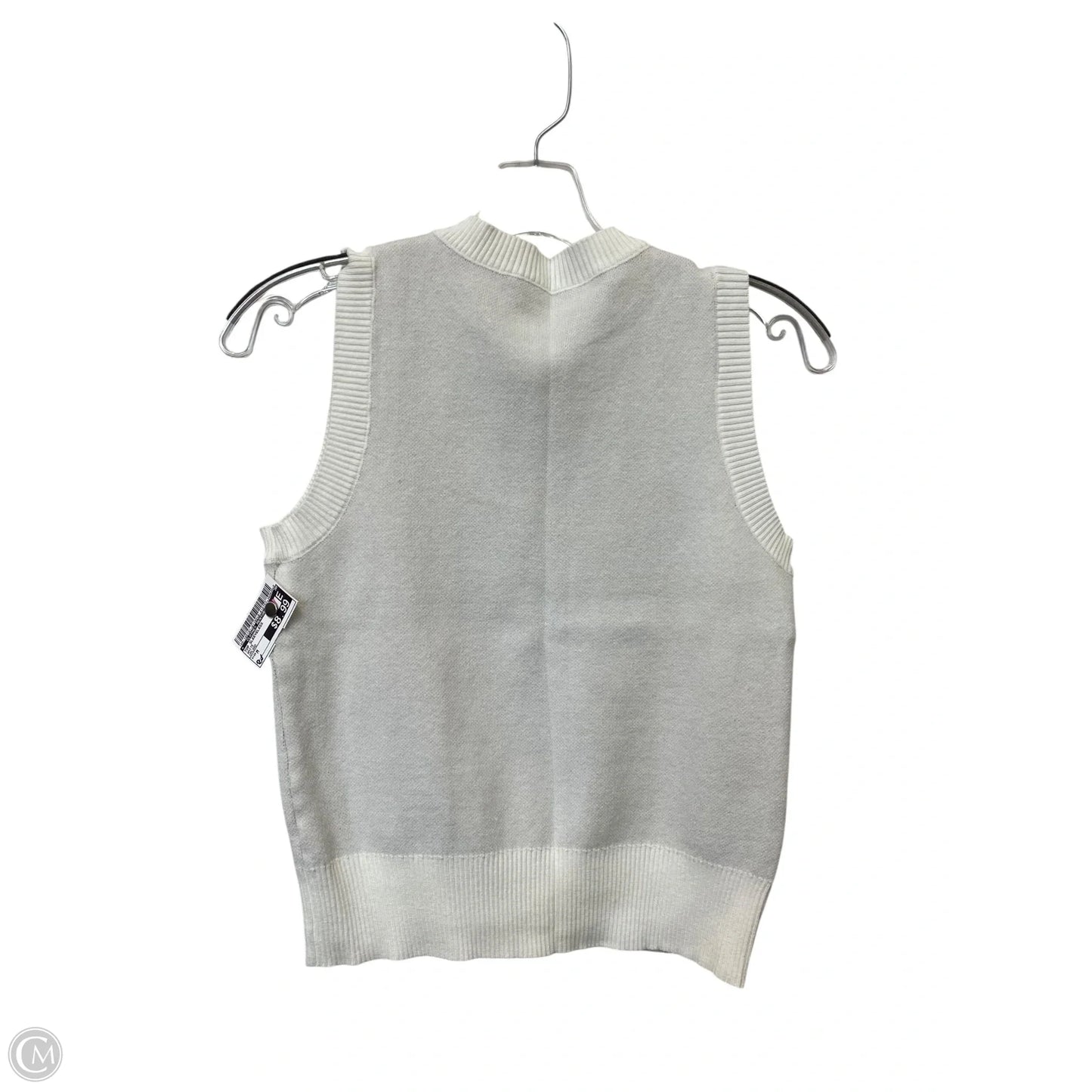 Top Sleeveless By Clothes Mentor In White, Size: M