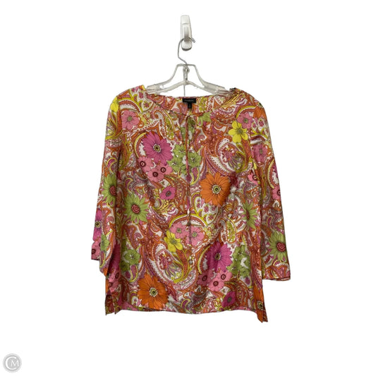 Top Long Sleeve By Talbots In Multi-colored, Size: S
