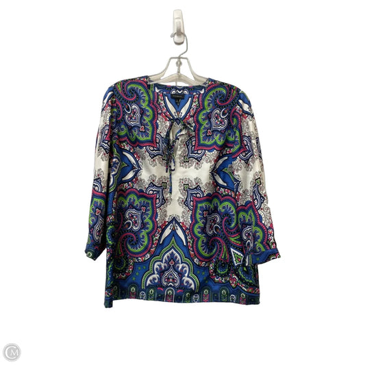 Top Long Sleeve By Talbots In Multi-colored, Size: 8
