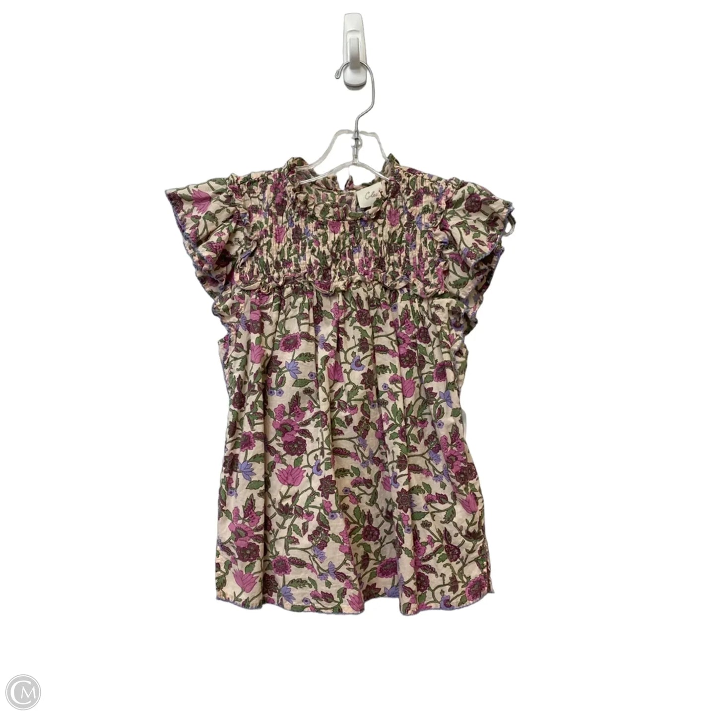 Top Short Sleeve By Cleobella In Floral Print, Size: Xs