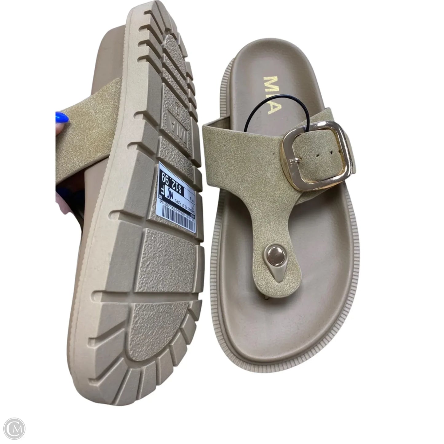 Sandals Flip Flops By Mia In Tan, Size: 6