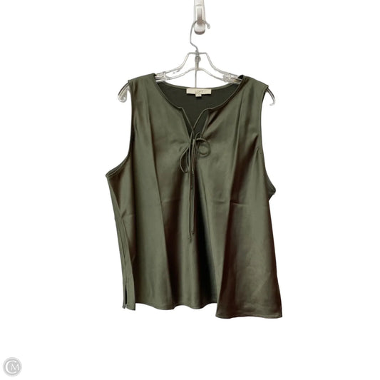 Top Sleeveless By Loft In Green, Size: Xl