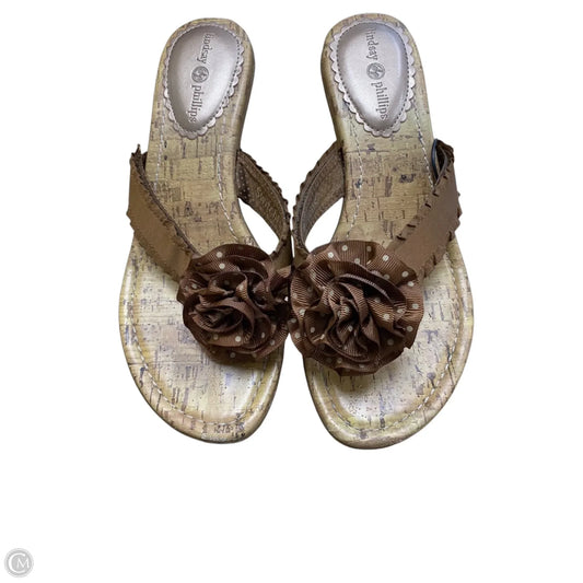 Shoes Heels Kitten By Lindsay Phillips In Brown, Size: 7