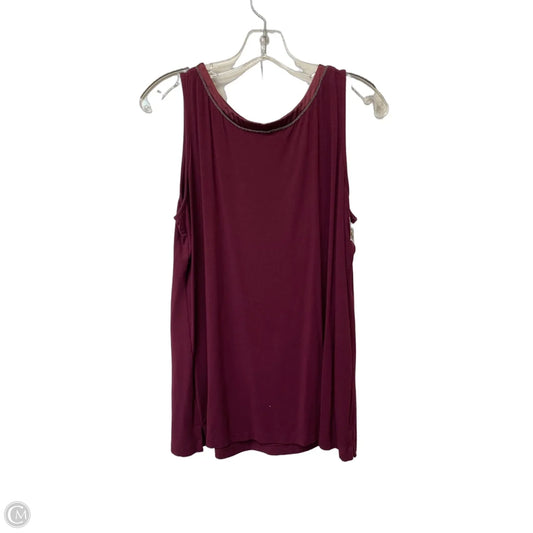 Top Sleeveless By Chicos In Maroon, Size: 2