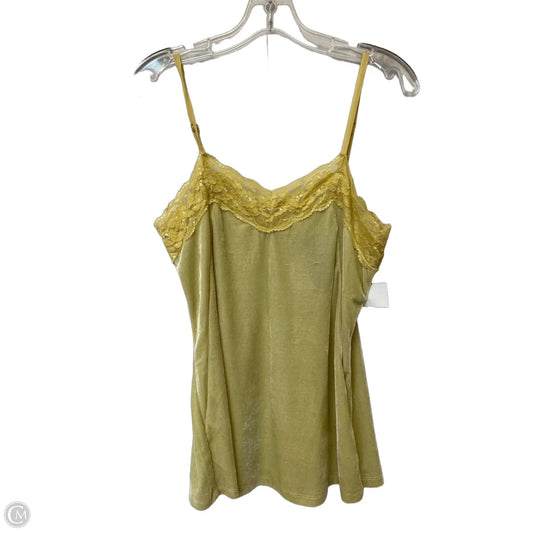 Top Sleeveless By Aratta Silent Journey In Chartreuse, Size: Xs