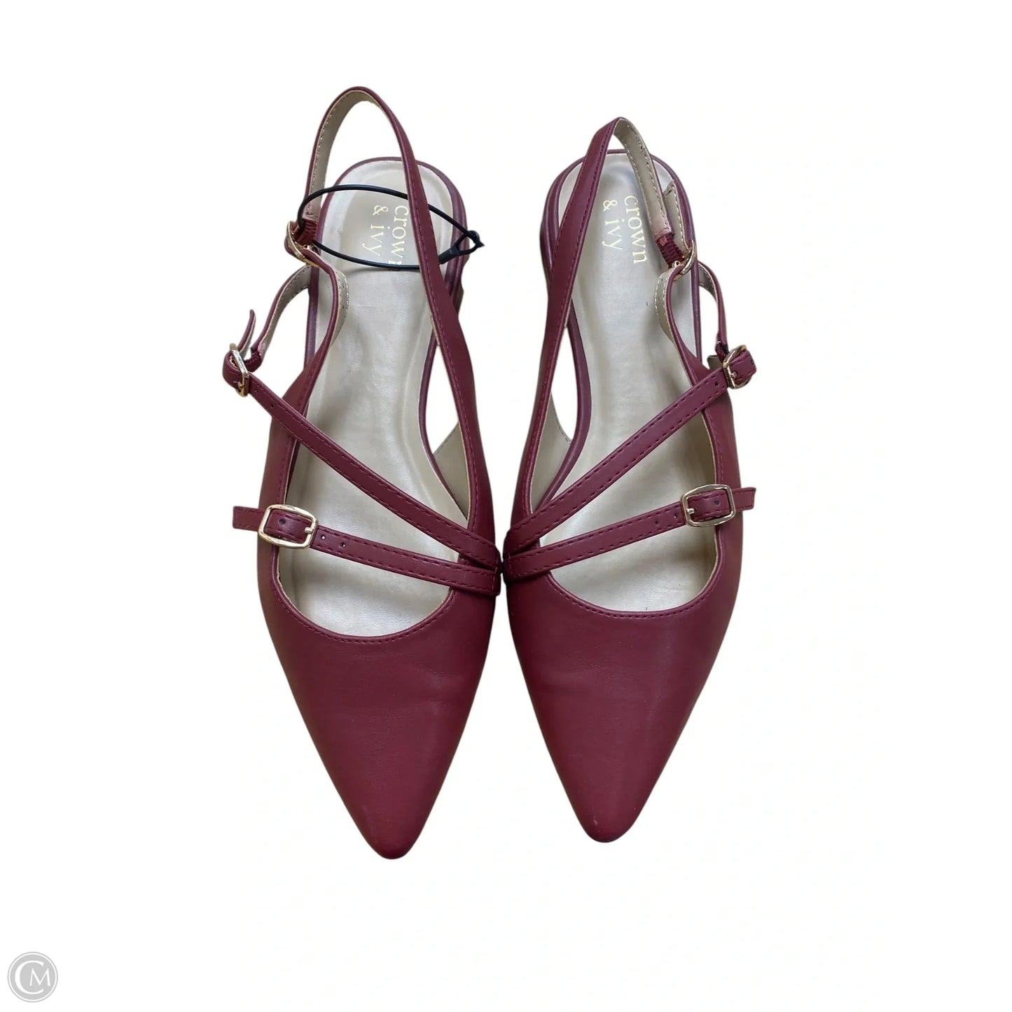 Shoes Flats By Crown And Ivy In Maroon, Size: 8