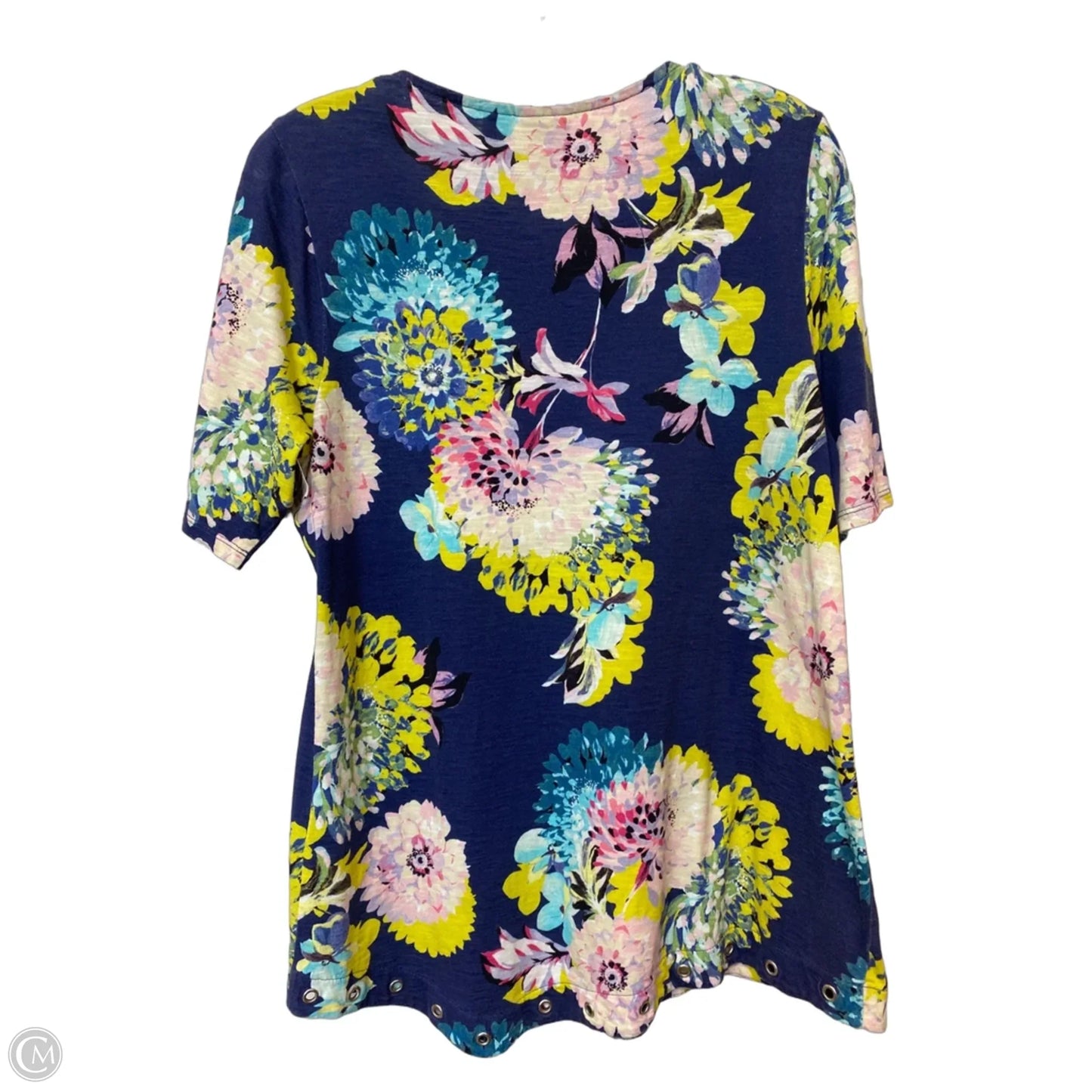 Top Short Sleeve By Chicos In Floral Print, Size: M