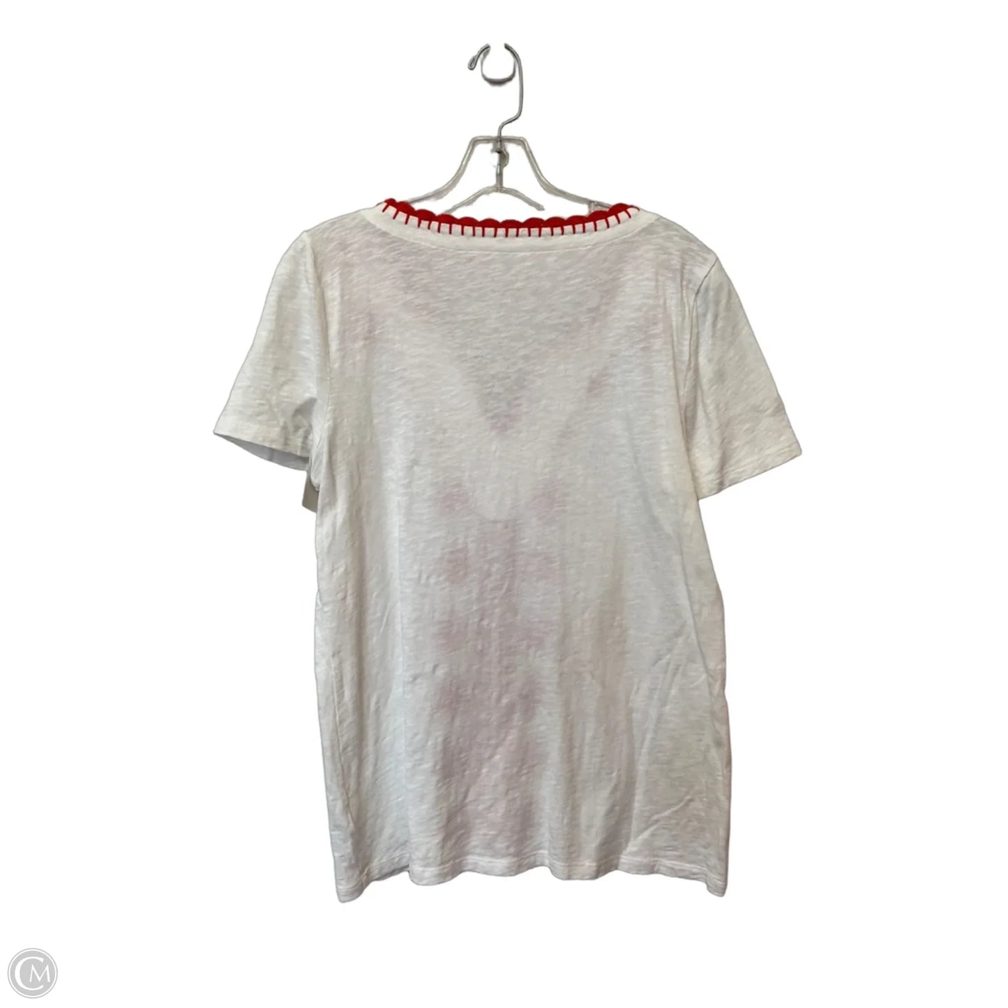 Top Short Sleeve By Talbots In White, Size: M