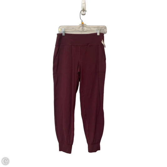 Athletic Pants By Lululemon In Maroon, Size: 8