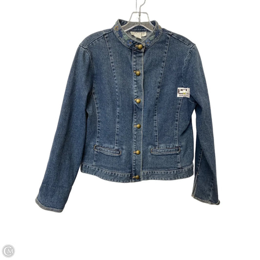 Jacket Denim By Casual Corner In Blue Denim, Size: 14