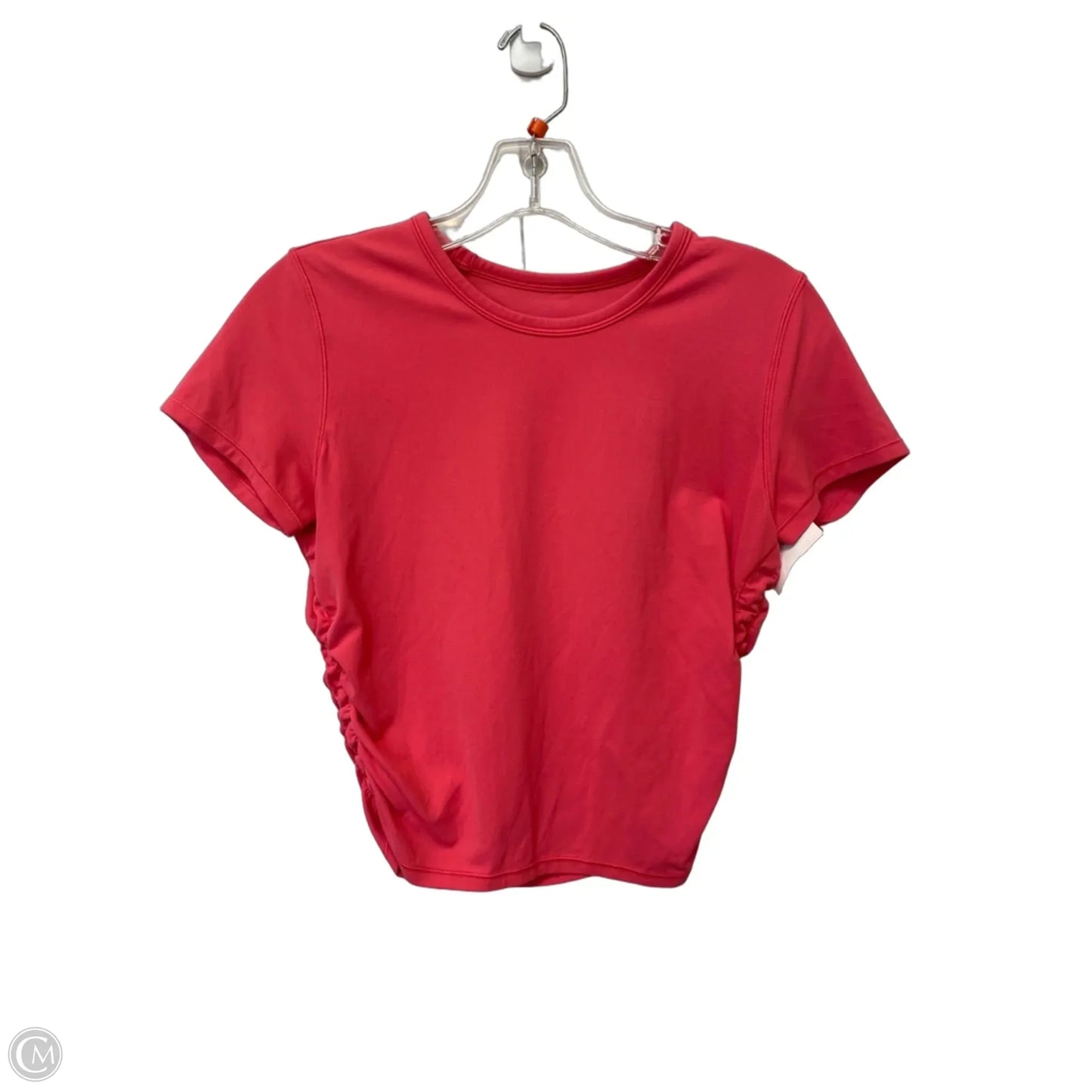 Athletic Top Short Sleeve By Lululemon In Pink, Size: M