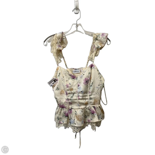Top Sleeveless By Willow & Root In Floral Print, Size: M