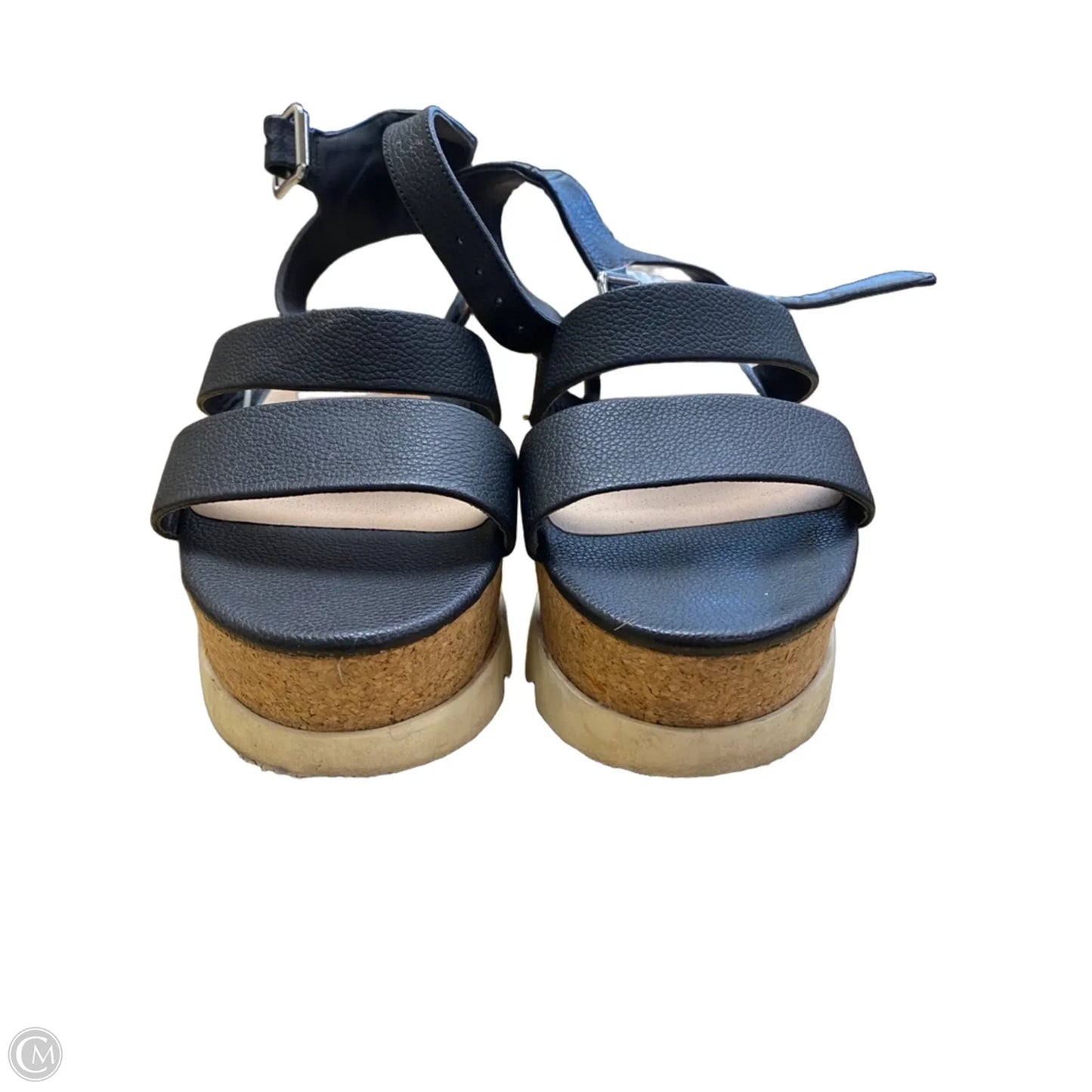 Sandals Heels Platform By Steve Madden In Black, Size: 7.5