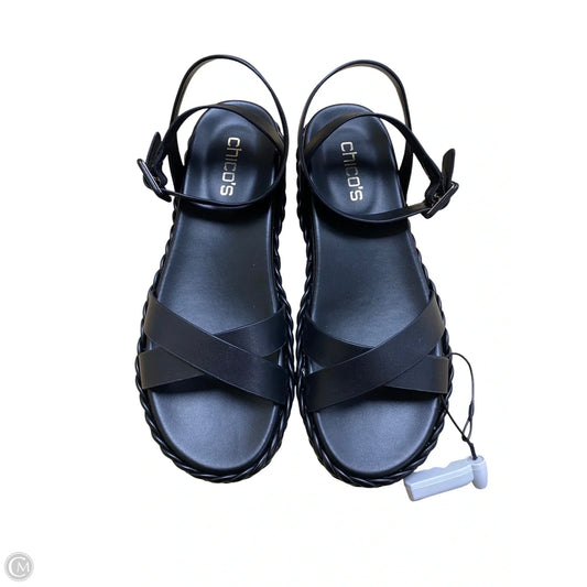 Sandals Flats By Chicos In Black, Size: 8.5