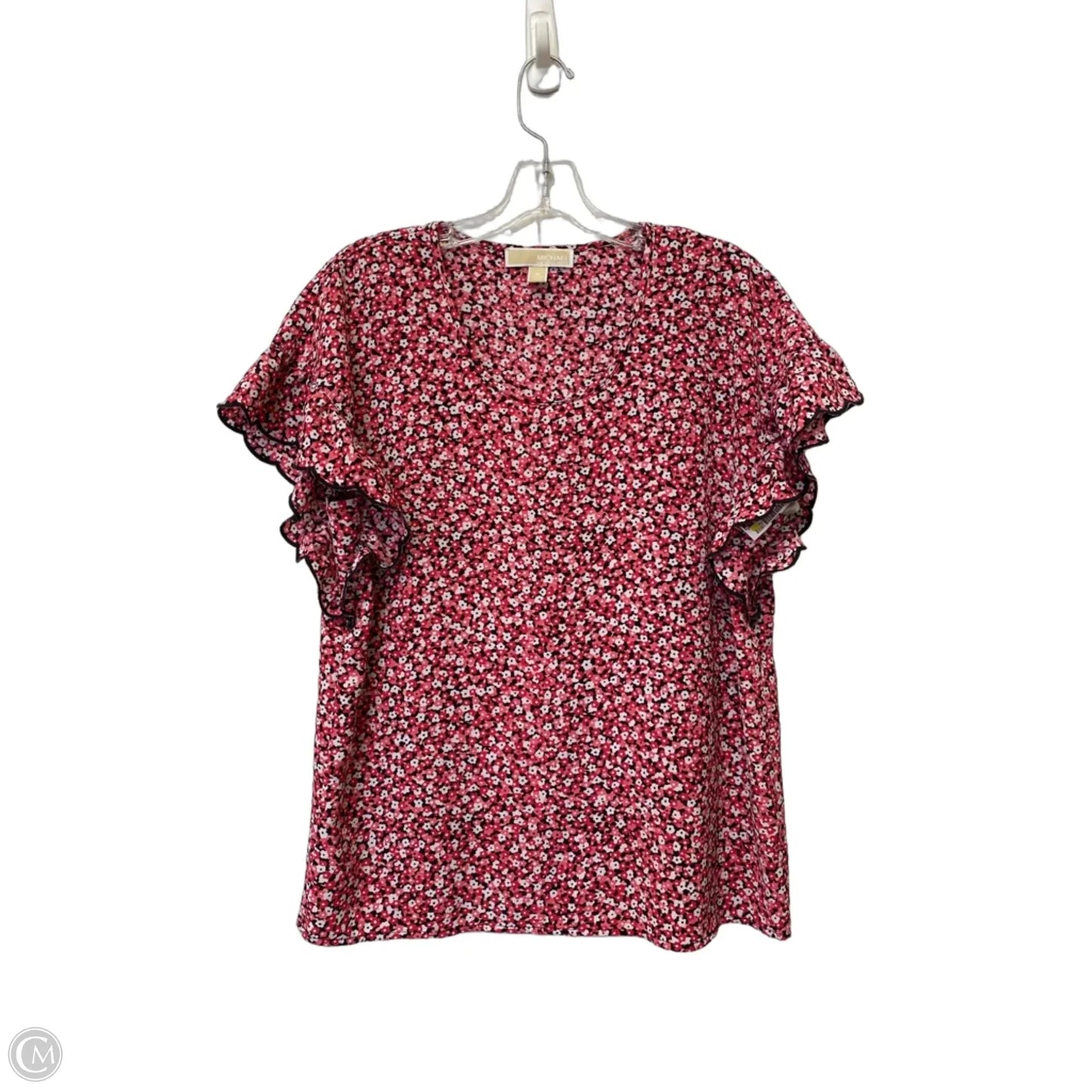 Top Short Sleeve By Michael By Michael Kors In Floral Print, Size: M