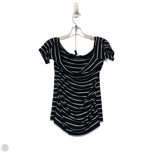 Top Short Sleeve By White House Black Market In Striped Pattern, Size: M
