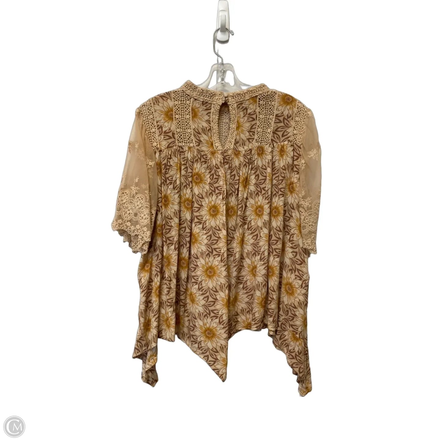 Top Short Sleeve By Gimmicks In Floral Print, Size: L