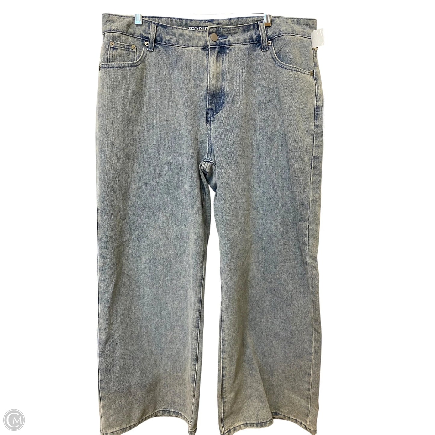 Jeans Wide Leg By Justify In Blue Denim, Size: Xl