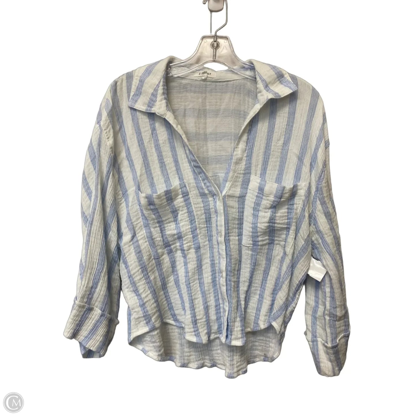 Top Long Sleeve By Z Supply In Striped Pattern, Size: L