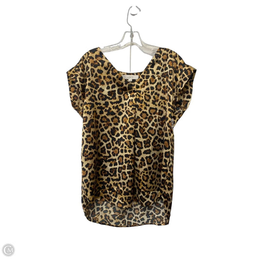 Top Sleeveless By Loft In Animal Print, Size: M