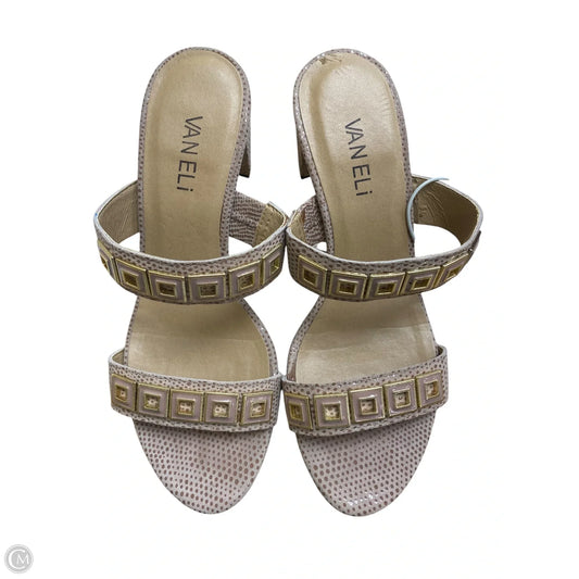 Shoes Heels Block By Vaneli In Tan, Size: 6