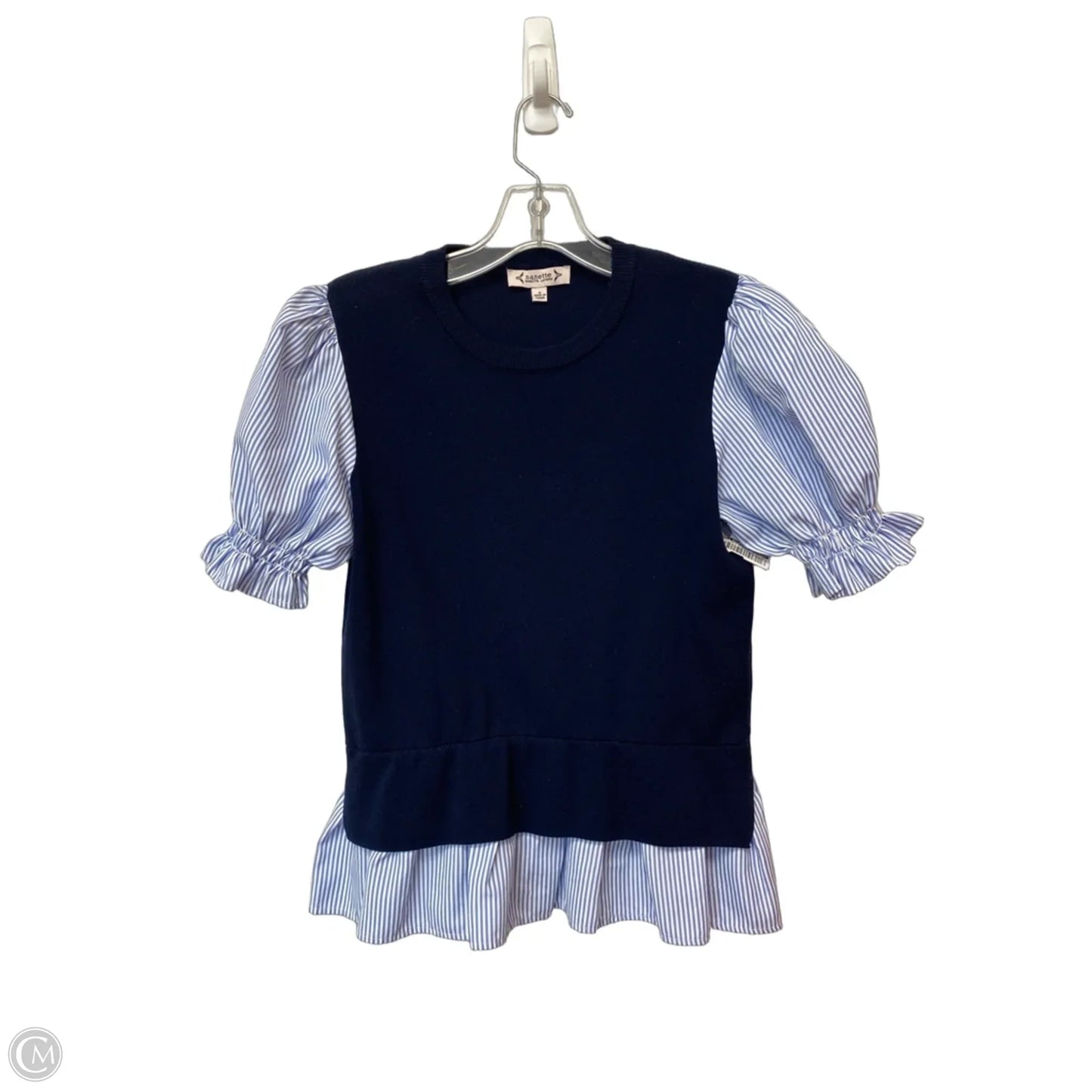 Top Short Sleeve By Nanette By Nanette Lepore In Blue, Size: S