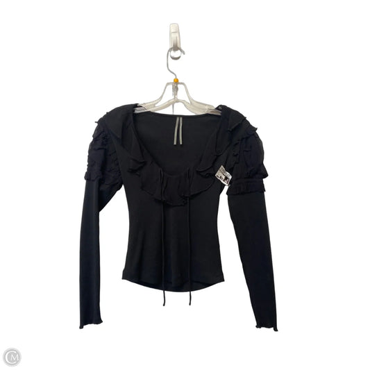 Top Long Sleeve By Anthropologie In Black, Size: Xs