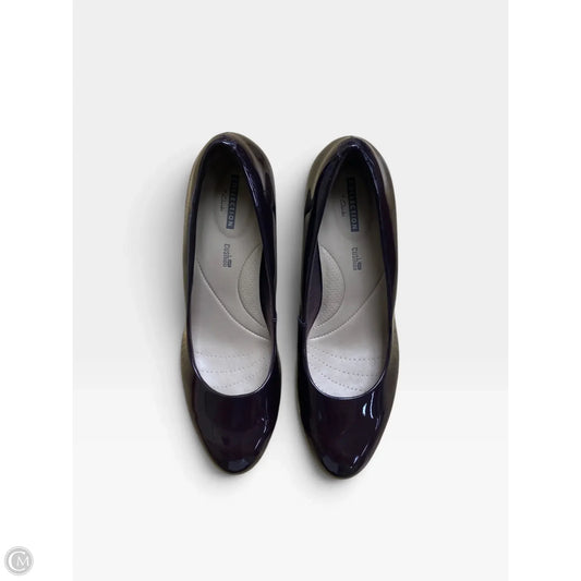 Shoes Heels Block By Clarks In Maroon, Size: 9.5