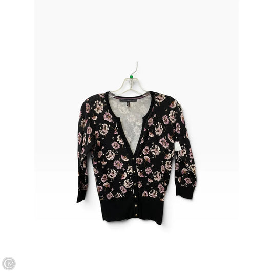 Cardigan By White House Black Market In Floral Print, Size: Xs