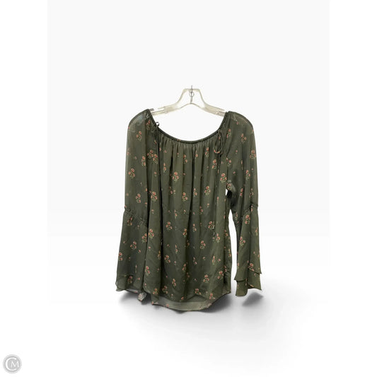 Top Long Sleeve By White House Black Market In Green, Size: M