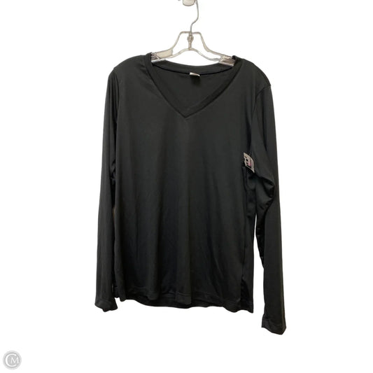 Athletic Top Long Sleeve Crewneck By Cmf In Black, Size: L