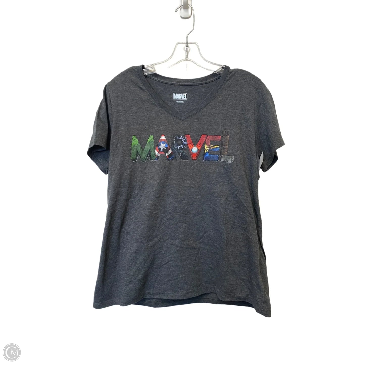 Top Short Sleeve By Clothes Mentor In Grey, Size: L